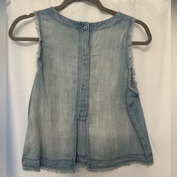 Cloth & Stone Denim Tank Top with Frayed Detailing - Picture 2 of 2
